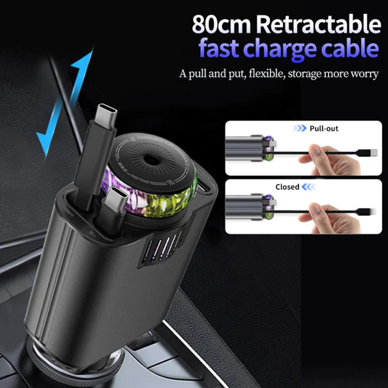 <p>5-in-1 <em>Retractable Car Charger</em></p>