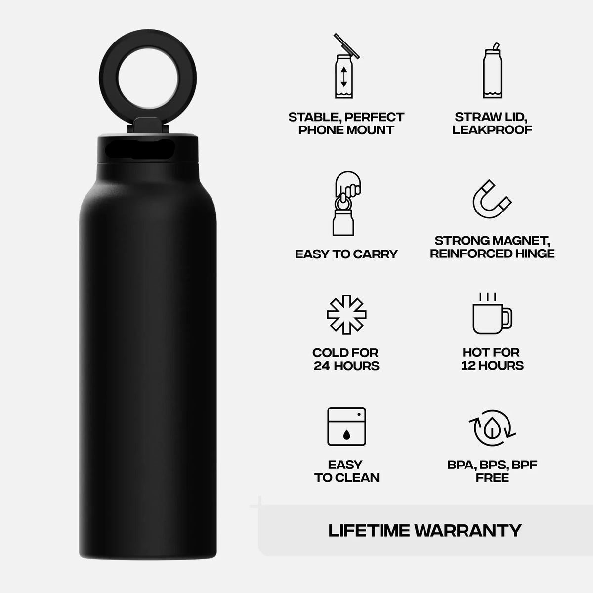 MagSafe® Insulated Water Bottle | Staneless Steal | LifeTime Warranty